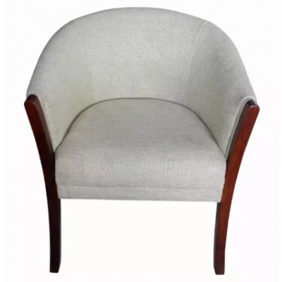 Sunrise Furniture Seesau Wood C Chair - Light Grey/Walnut